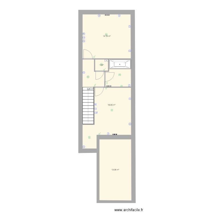 plan elec st mammes etage. Plan de 0 pièce et 0 m2