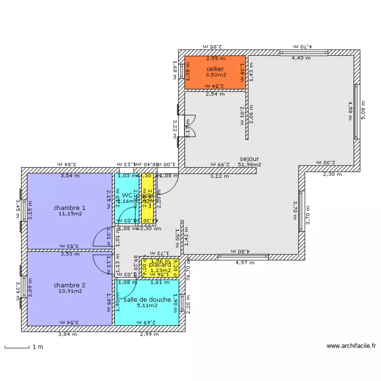 maison RDC. Plan de 