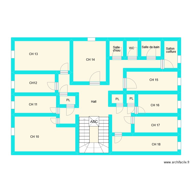haussmanien 1 etagee. Plan de 0 pièce et 0 m2
