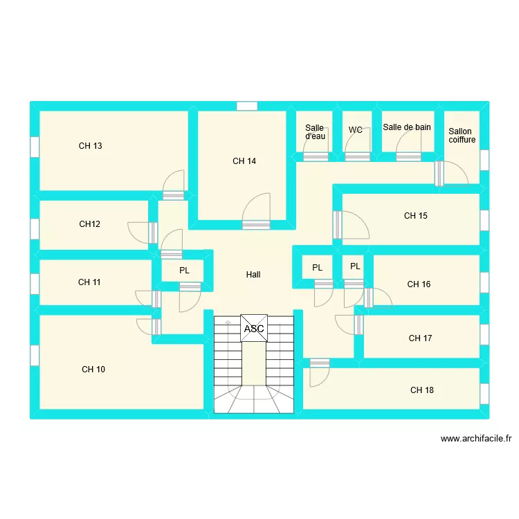 haussmanien 1 etagee. Plan de 