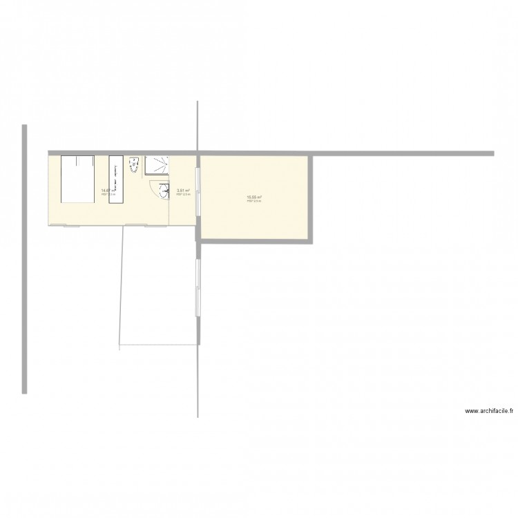 Chambre parentale supplementaire. Plan de 0 pièce et 0 m2