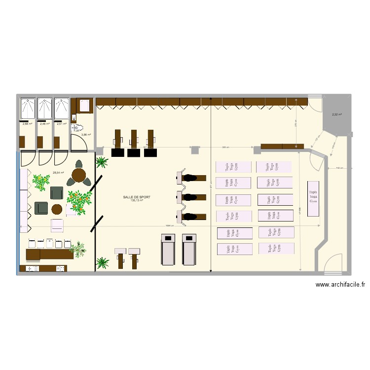 SALLE DE SPORT. Plan de 0 pièce et 0 m2