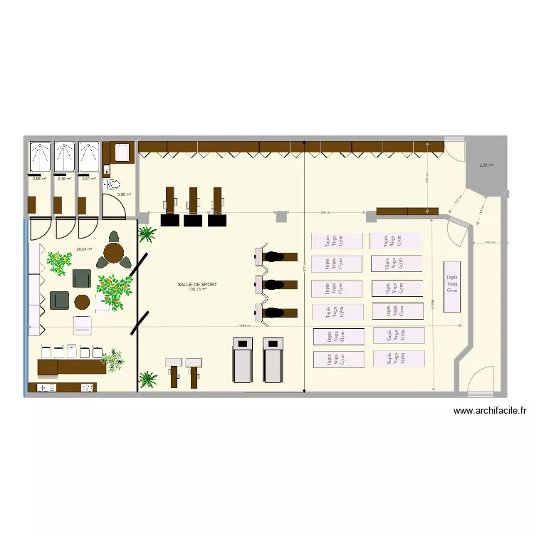 SALLE DE SPORT. Plan de SALLE DE SPORT. Plan de