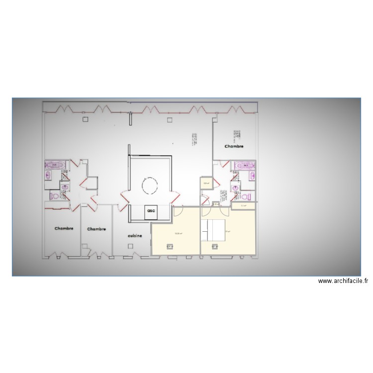 BAYE CHAMBRE PARENTALE. Plan de 0 pièce et 0 m2