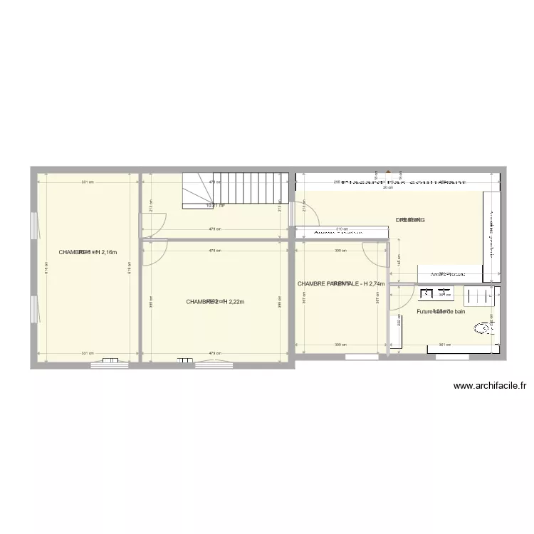 Maison &eacute;tage. Plan de 