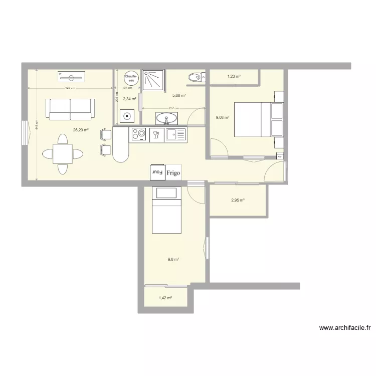 1er &eacute;tage Boulogne Sol 3. Plan de 