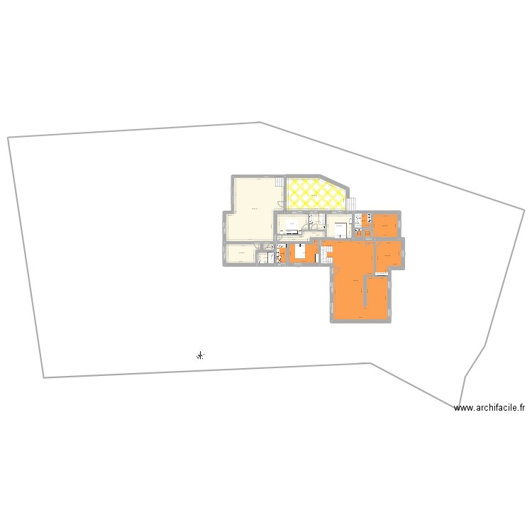 Plan maison v3. Plan de 17 pièces et 255 m2