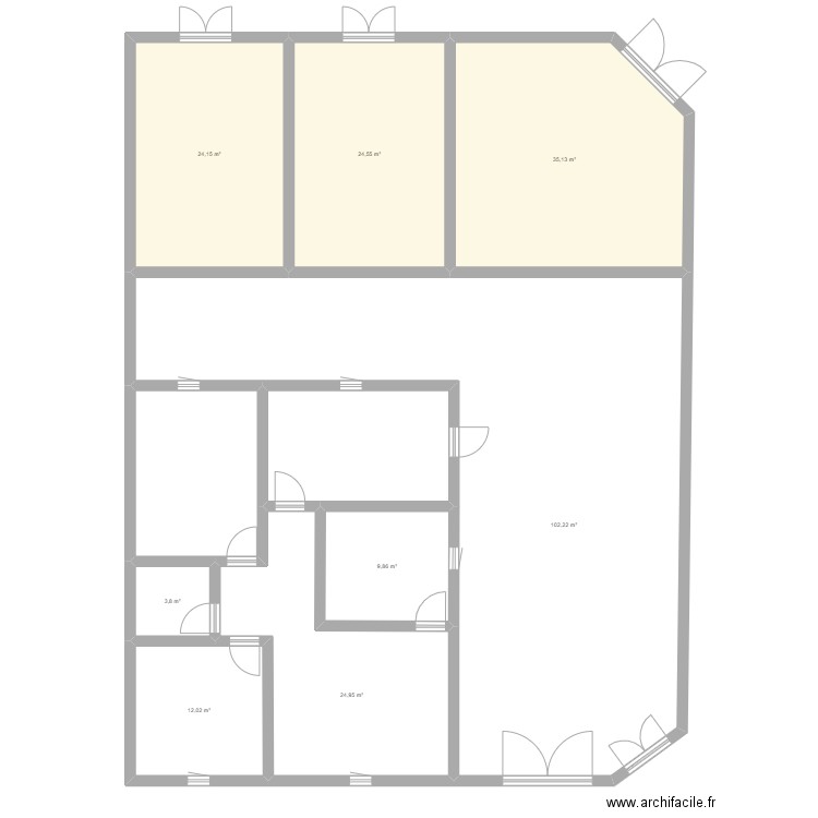 plan thouraya. Plan de 10 pièces et 266 m2