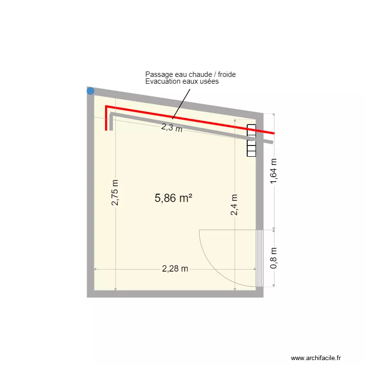 Cabaudi&egrave;re 1er &eacute;tage. Plan de 