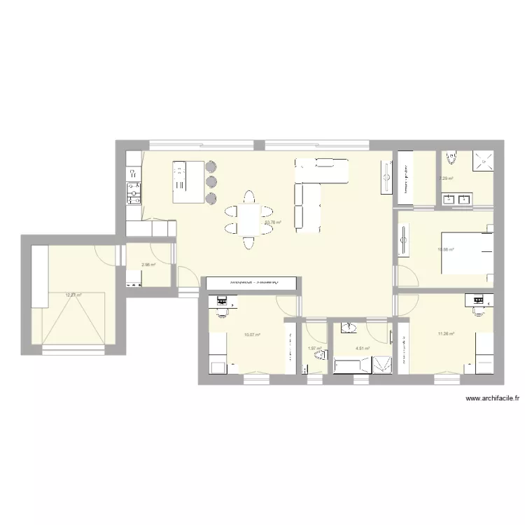 Maison bis. Plan de 