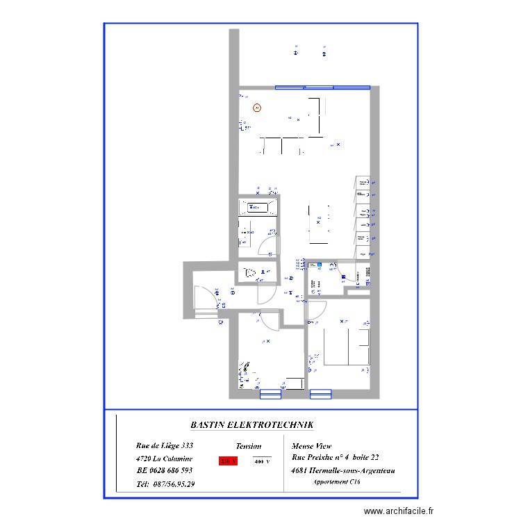 Appartement Meuse View C 16 réception. Plan de 0 pièce et 0 m2