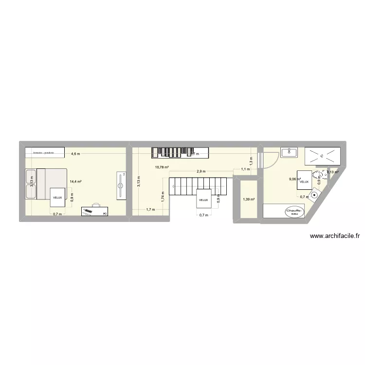 SDB. Plan de 5 et 36 m² SDB. Plan de 5 et 36 m²
