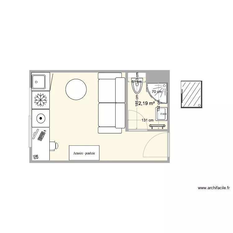 Plan ibti Studio. Plan de 