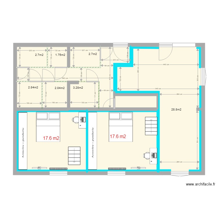 Projet Sous sol coté cave et appart . Plan de 0 pièce et 0 m2