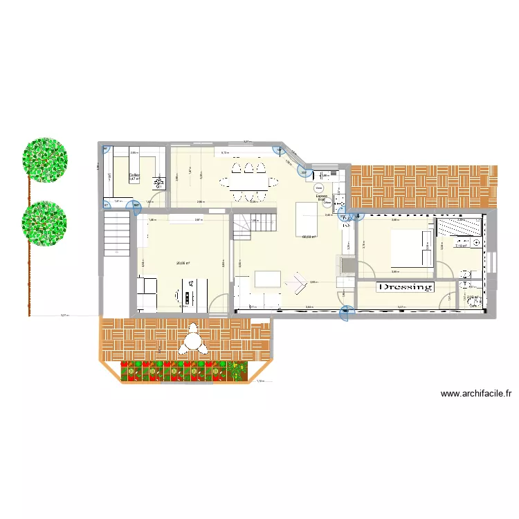 Projet au 15/01/2026. Plan de 20  et 172 m²