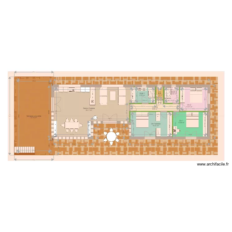 Plan etage sud 3 . Plan de 