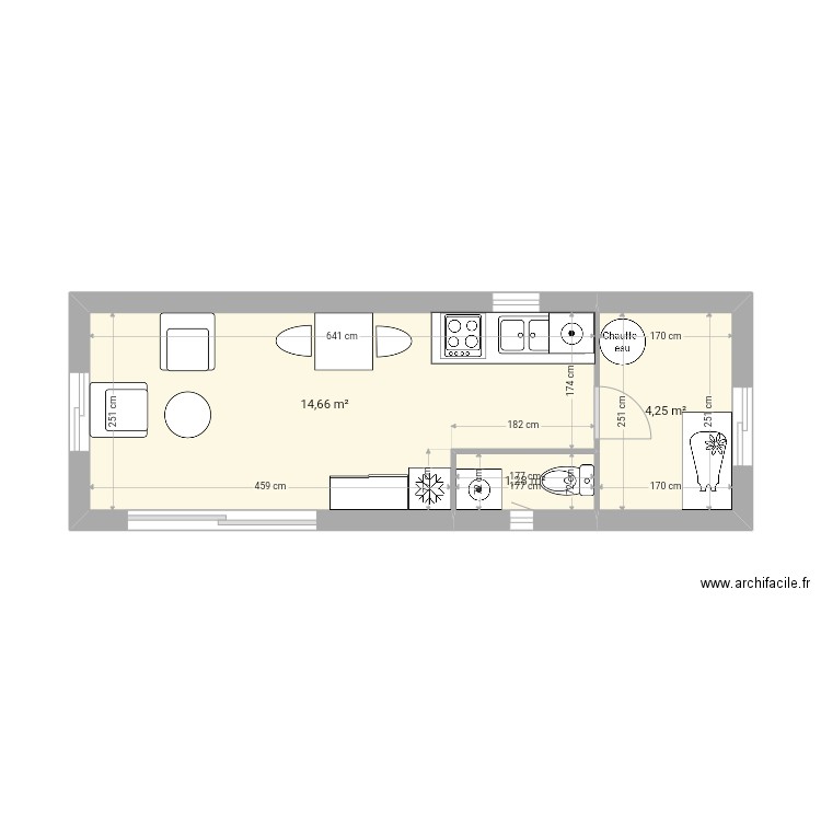 Cabane ch bb sous parents3. Plan de 0 pièce et 0 m2