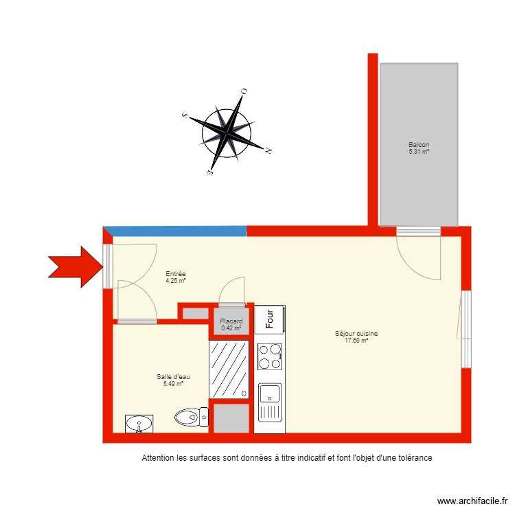 BI 5879 non  c&ocirc;t&eacute;. Plan de 