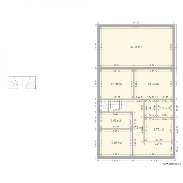 SAINT 3  2er étage. Plan de 0 pièce et 0 m2