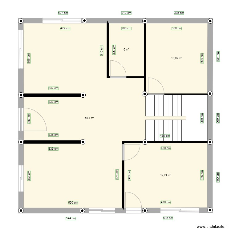 projet 10. Plan de 4 pièces et 105 m2
