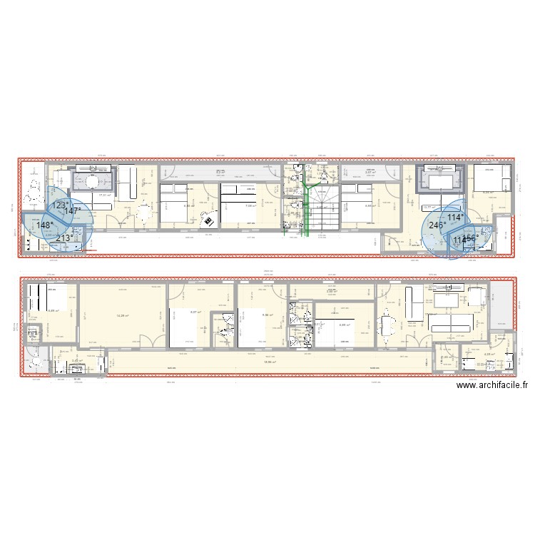 R+1. Plan de 0 pièce et 0 m2