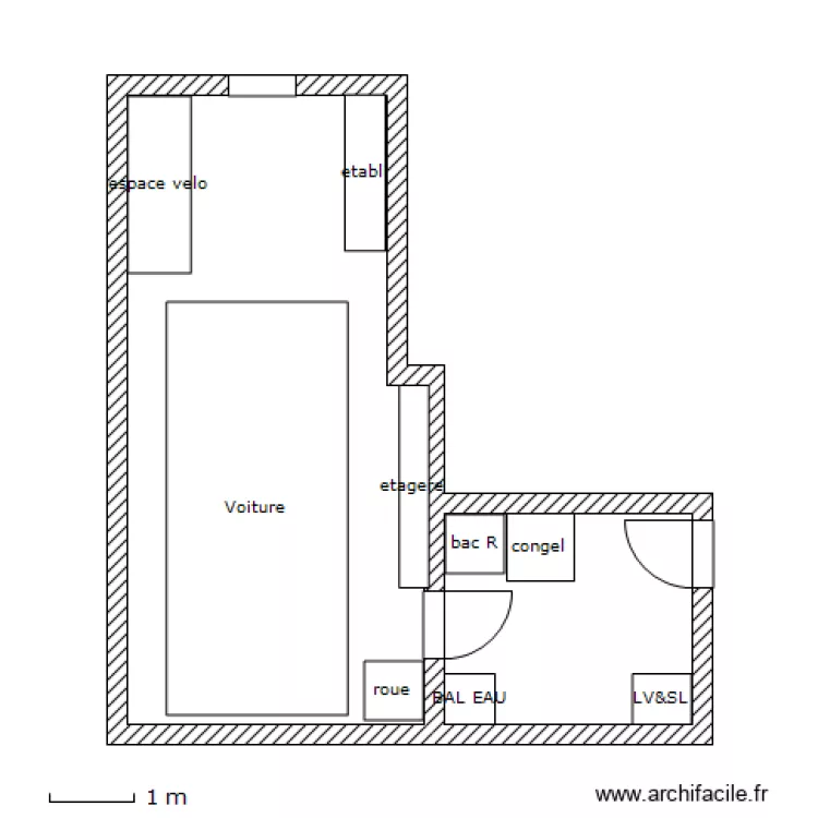 garage. Plan de garage. Plan de