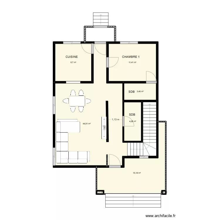DUPLE REZ B1. Plan de DUPLE REZ B1. Plan de