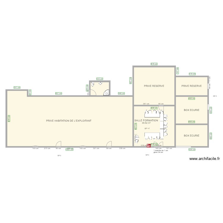 SALLE FORMATION AVANT TRAVAUX. Plan de 0 pièce et 0 m2