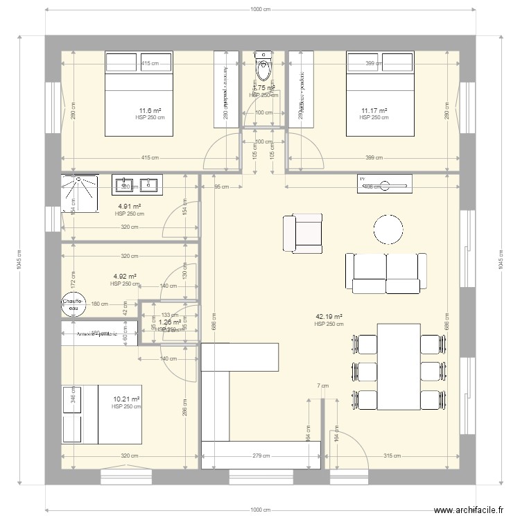 plan pradel variante . Plan de 0 pièce et 0 m2