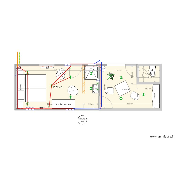 CHAMBRE 3 LA COUE 4. Plan de 0 pièce et 0 m2