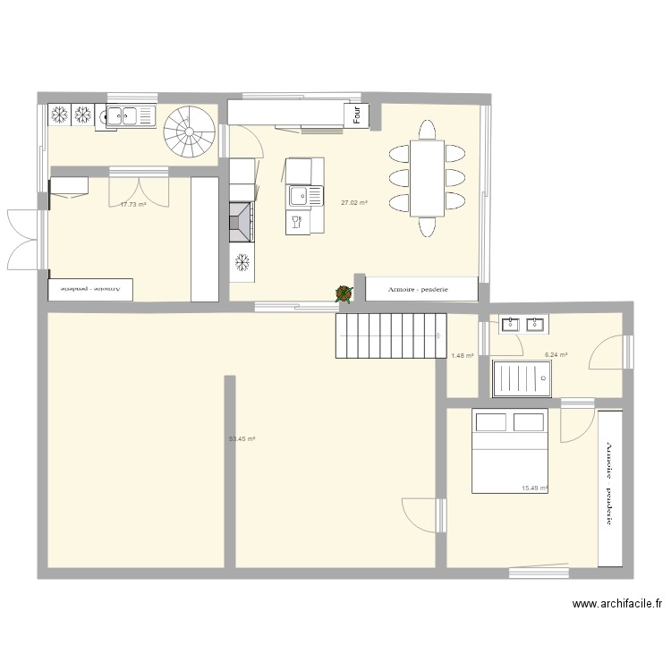 extension 3. Plan de 0 pièce et 0 m2