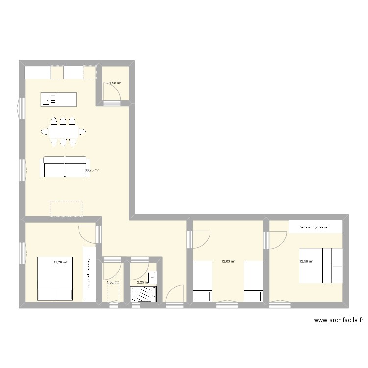 appart. Plan de 0 pièce et 0 m2