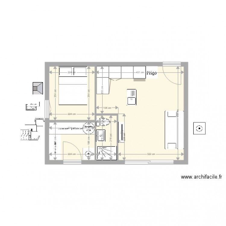 garage sans transformation 2. Plan de 0 pièce et 0 m2