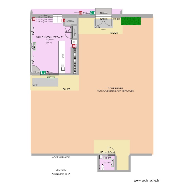 SANITAIRE LA FONTAINE DU MONT AVANT TRAVAUX. Plan de 0 pièce et 0 m2 SANITAIRE LA FONTAINE DU MONT AVANT TRAVAUX. Plan de 0 pièce et 0 m2