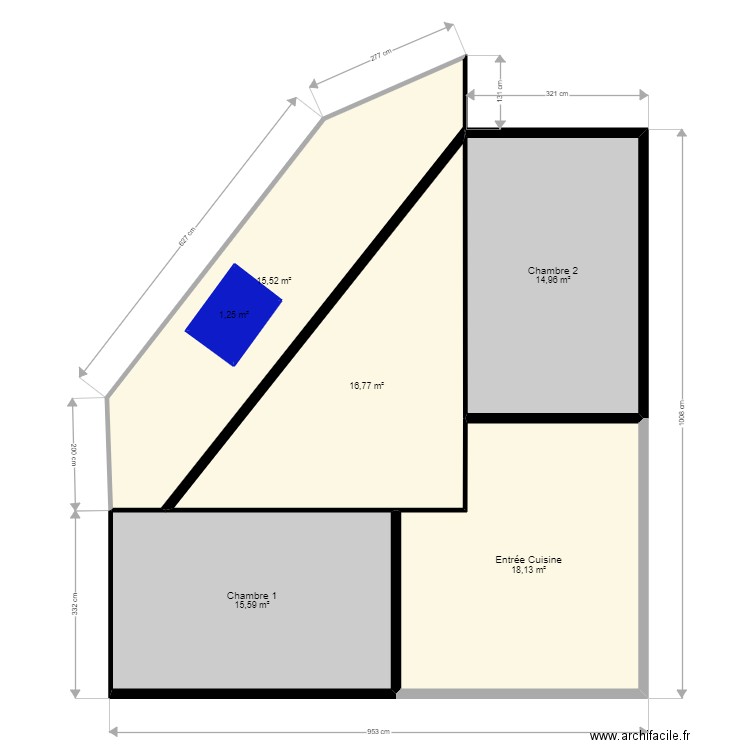 Maison ANEMONE. Plan de 6 pièces et 84 m2