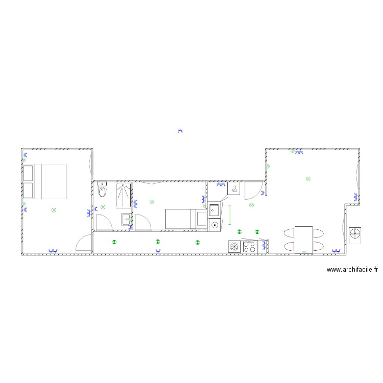 fuente gniazdka. Plan de 0 pièce et 0 m2