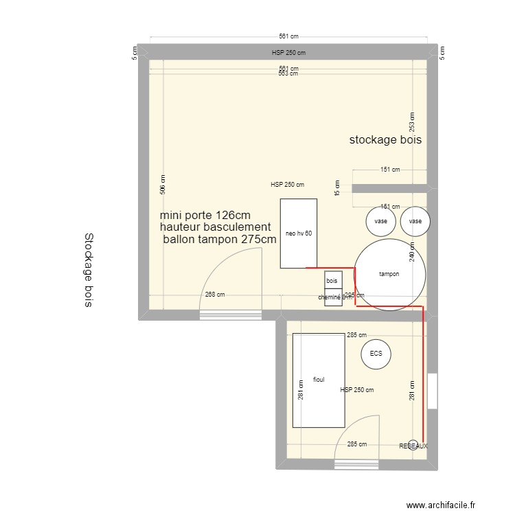 manoury . Plan de 3 pièces et 37 m2