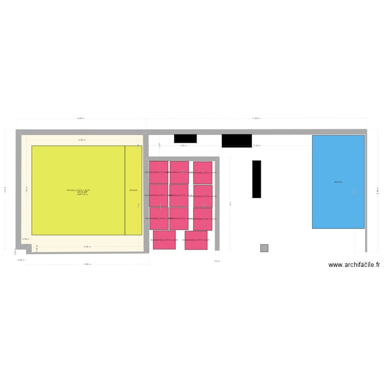 Sous_sol_MPA_3. Plan de 1 pièce et 42 m2