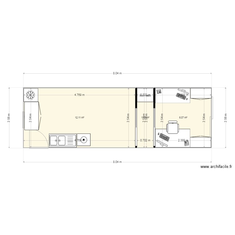 bas. Plan de 0 pièce et 0 m2