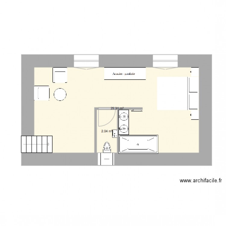 chambre. Plan de 0 pièce et 0 m2