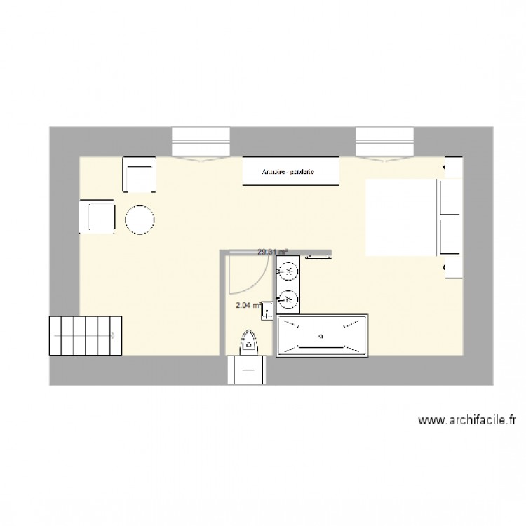 chambre. Plan de 0 pièce et 0 m2