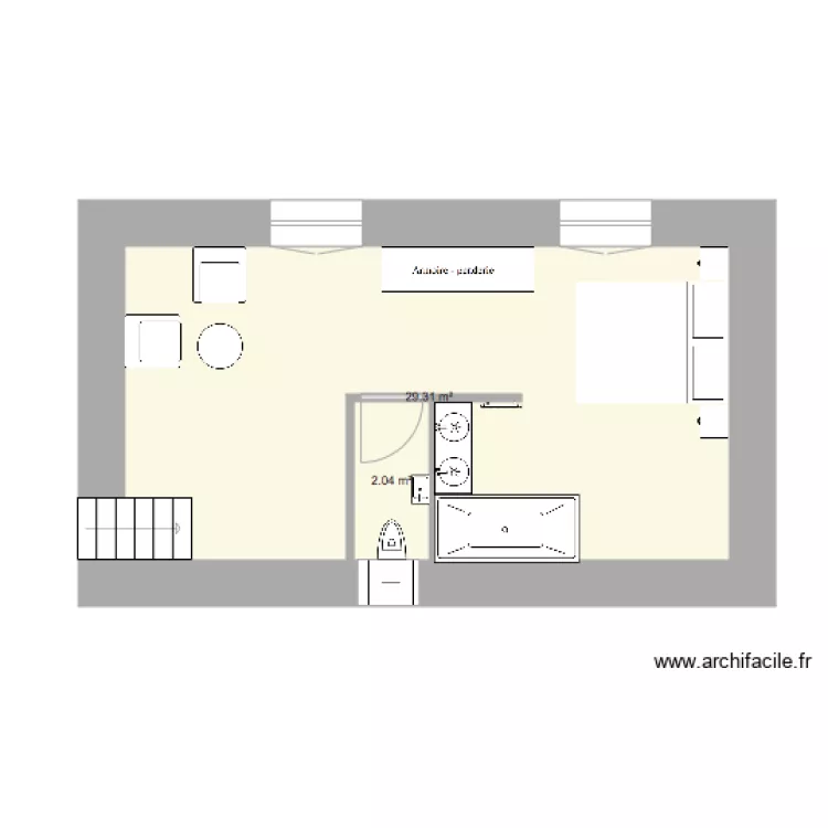 chambre. Plan de chambre. Plan de