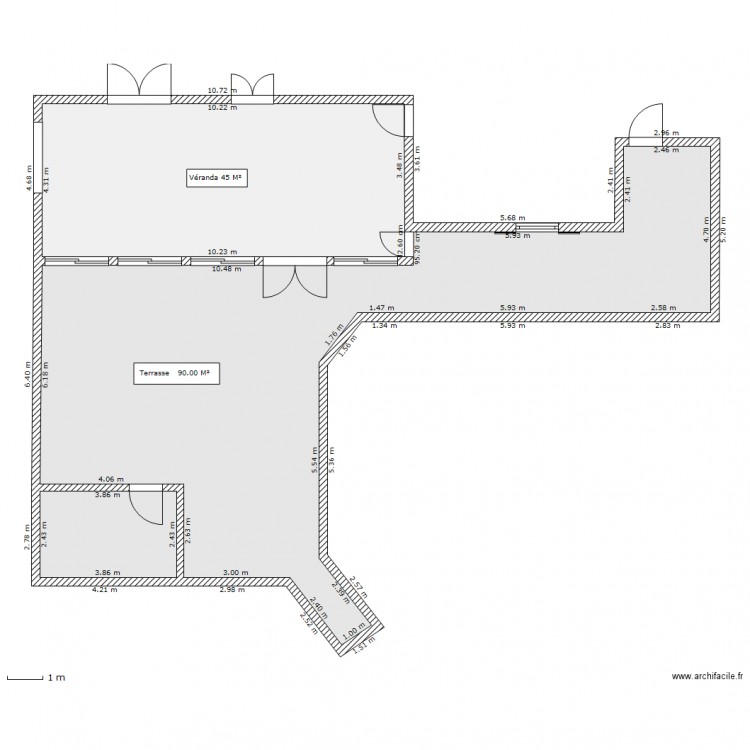 terrasse. Plan de 0 pièce et 0 m2