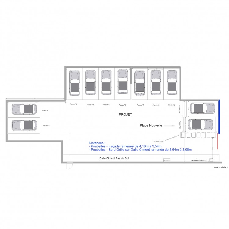 Cour Parkings Projet V2 4. Plan de 0 pièce et 0 m2