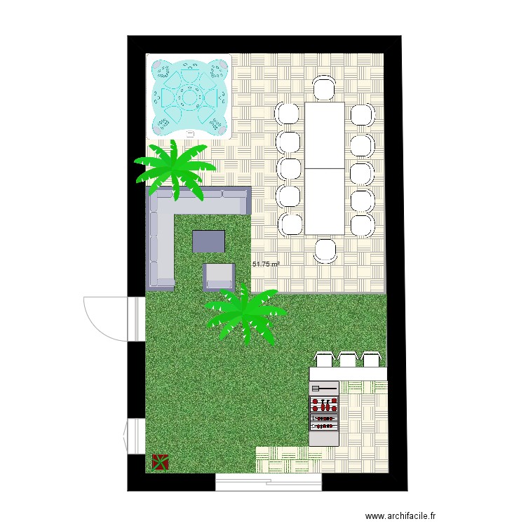 Plan Patio 2. Plan de 0 pièce et 0 m2