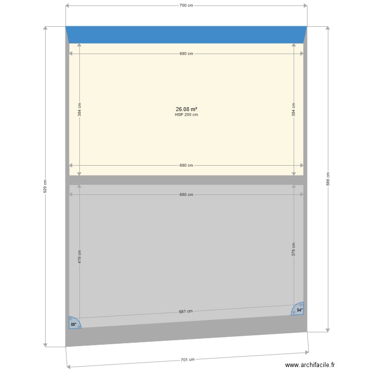 Roussel existant. Plan de 0 pièce et 0 m2