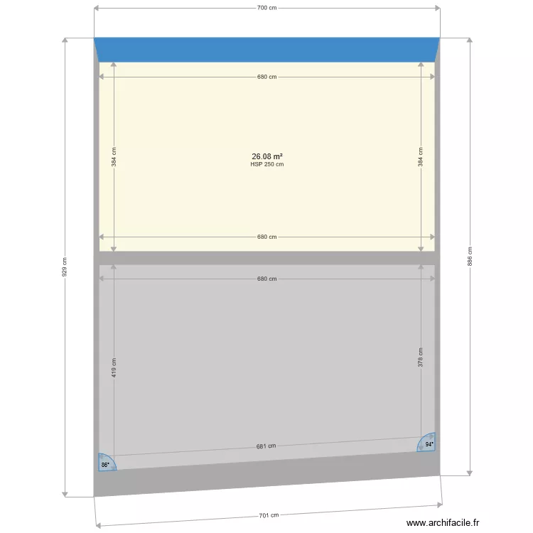 Roussel existant. Plan de 