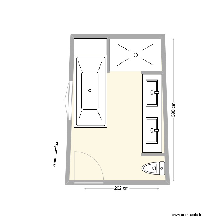 Our bathroom 3. Plan de 1 pièce et 10 m2