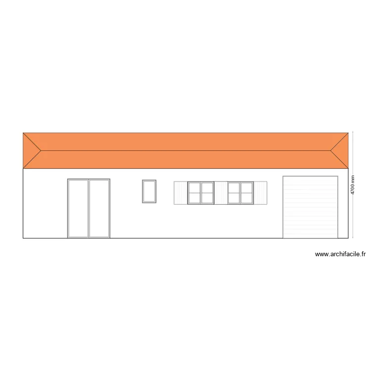 Facade Nord Est. Plan de 