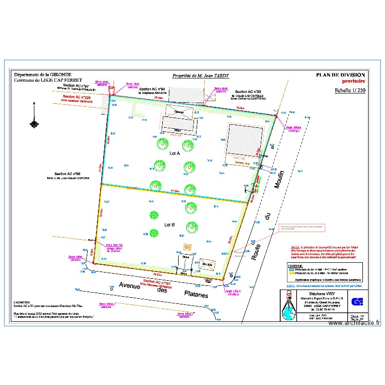 Projet division AC85. Plan de 0 pièce et 0 m2